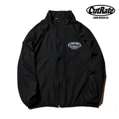CUTRATE LOGO RIPSTOP STAND STAFF JACKET (BLACK×GRAY) / リップストップ スタンドジャケット