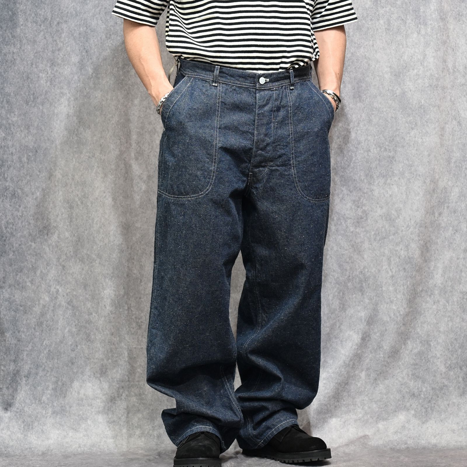 USN DENIM TROUSERS （ONE-WASHED） / USネイビー デニムトラウザー （インディゴ） 2026SS-PT4-YT