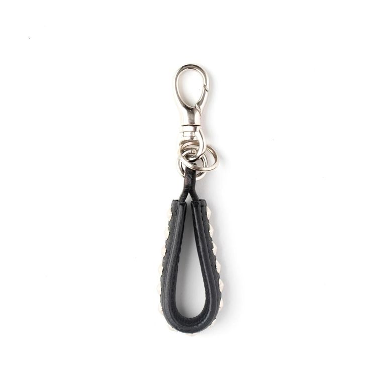 CALEE - STUDS LEATHER ASSORT KEY RING ＜TYPE I＞ D (Black) / スタッズ レザー アソート  キーリング | chord online store