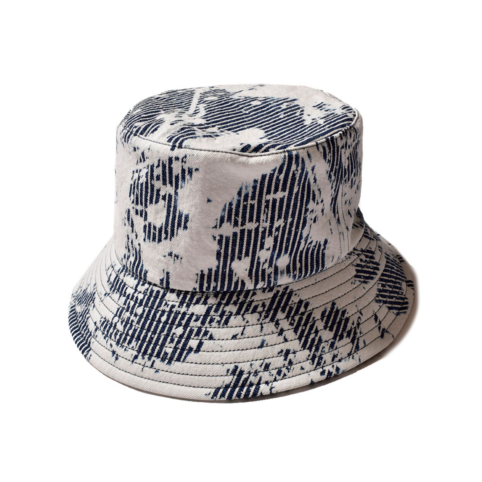 Hickory Bleachout Bucket HAT （USS） / ヒッコリー バケットハット （インディゴ）