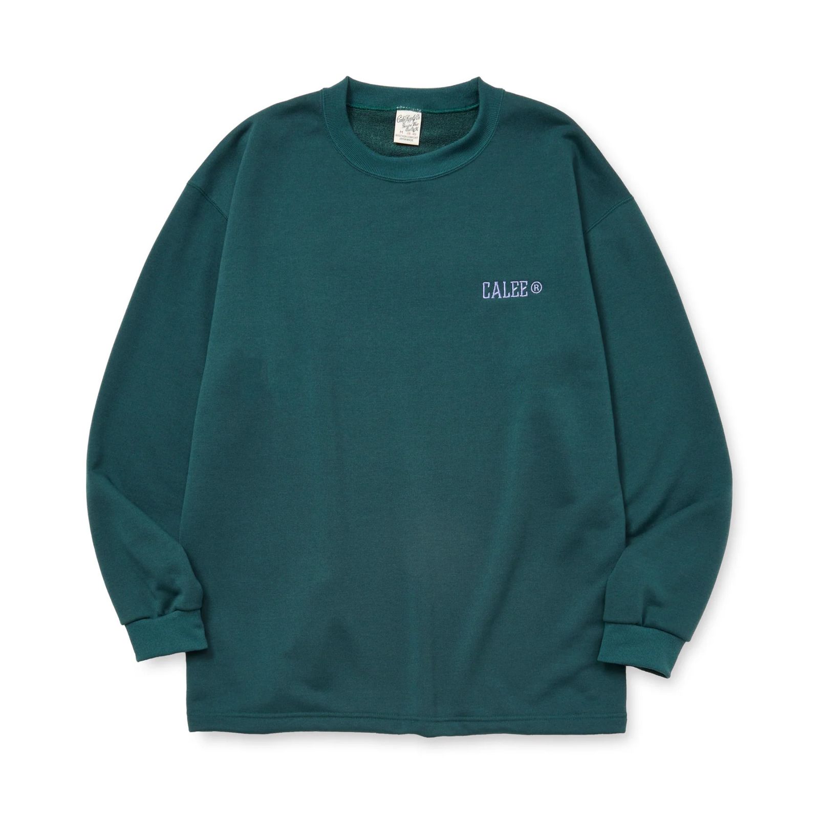AEROKNOT® CALEE NATINAL LOGO DROP L/S TEE (CHARCOAL GREEN)｜機能素材 エアロノット ロングスリーブ Tシャツ｜CL-25AW004