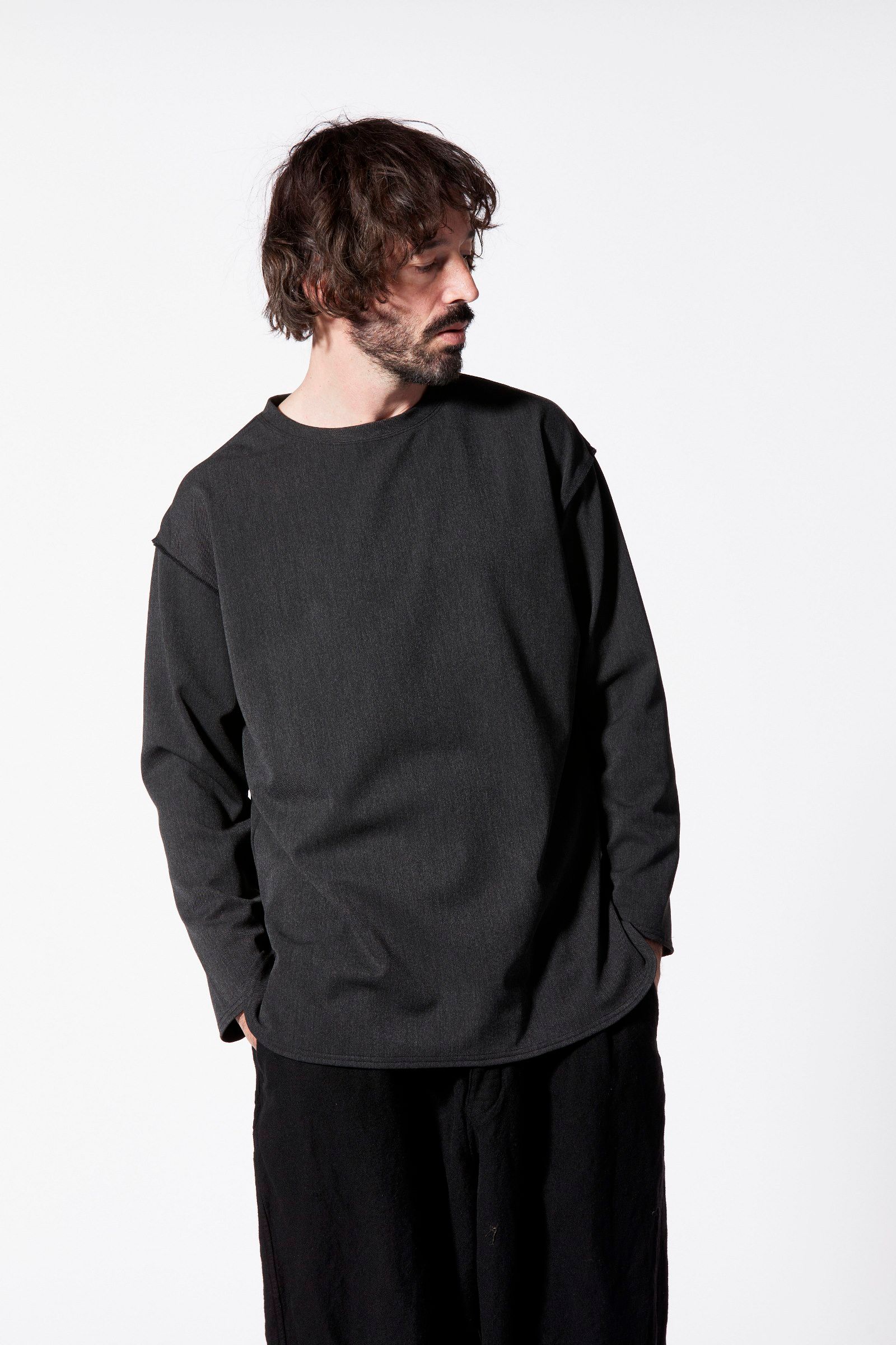 ポリエステルレーヨンアクリル ストレッチ カットソー （GRAY）