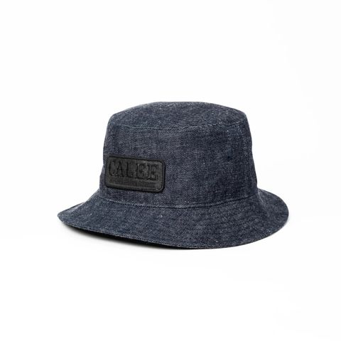 LEATHER WAPPEN DENIM BUCKET HAT (INDIGO BLUE)｜レザーワッペン デニム バケットハット｜CL-26AWCP003
