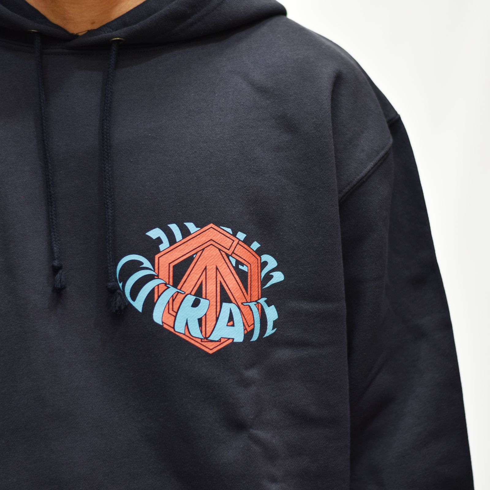 CUTRATE NS LOGO L/S PULLOVER PARKA  (NAVY)