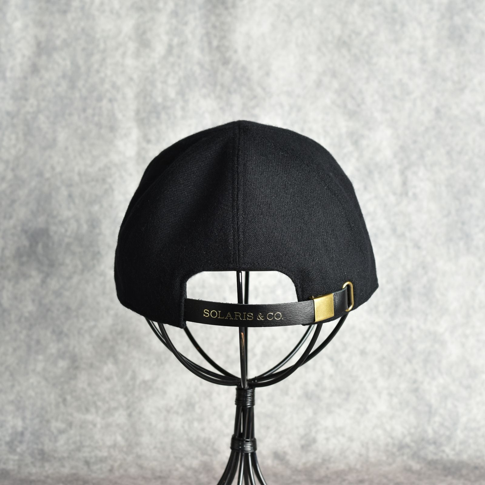 Melton Wool Curved Visor Cap "MELLOT" (BLACK) / メルトン ウール キャップ