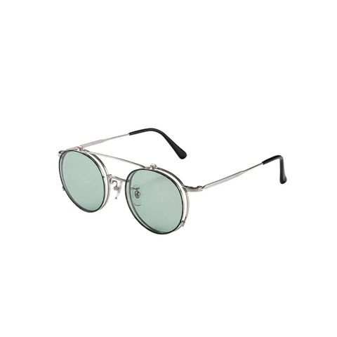 FLIP UP TYPE CIRCLE METAL GLASSES ＜EXCLUSIVE＞ (SILVER / GREEN)｜フリップアップタイプ サークルメタル サングラス｜CL-26SS001G EX