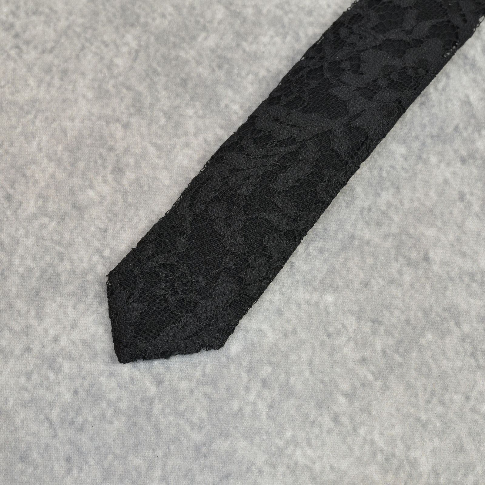 ORIGINAL TIE 003 (BK)｜フラワーレース ネクタイ｜PD25AAC07