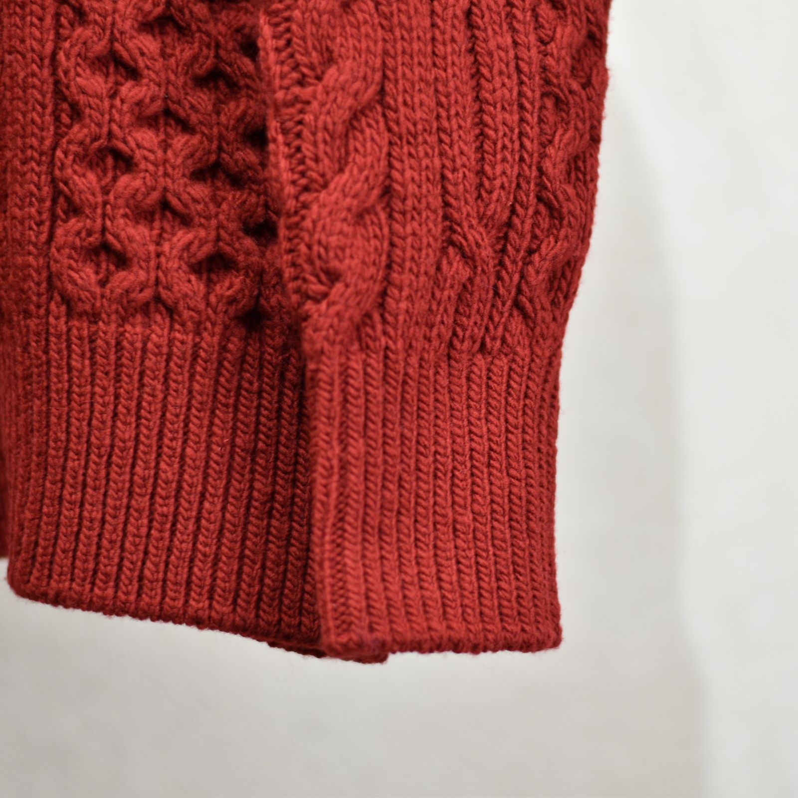 ZIPPED FISHERMAN KNIT SWEATER"