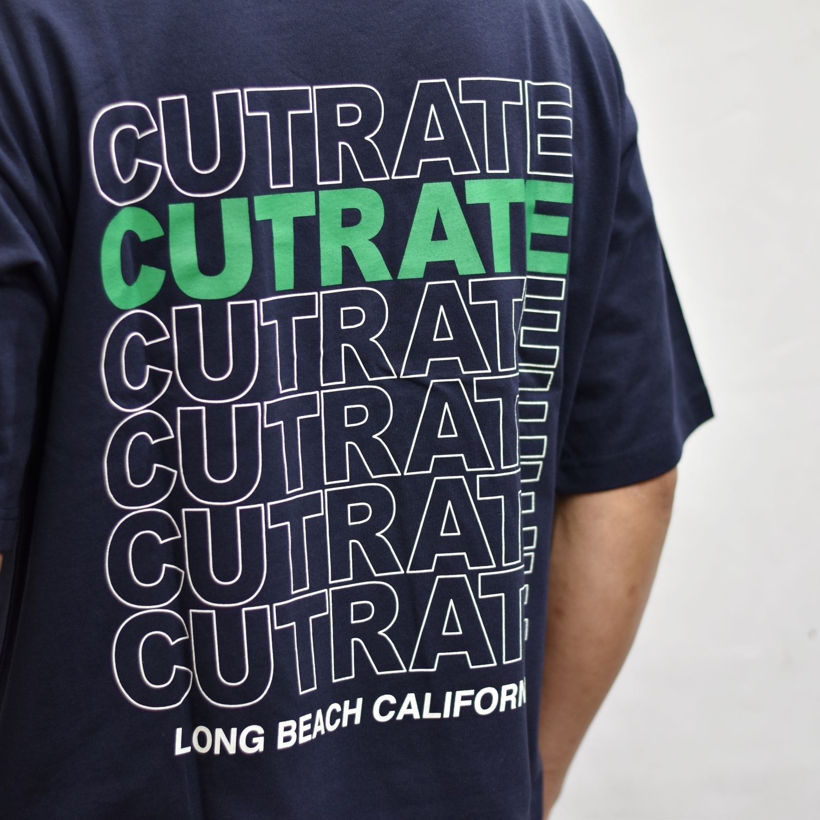 CUTRATE ADDICITON LOGO DROPSHOULDER S/S -T-SHIRT (NAVY)