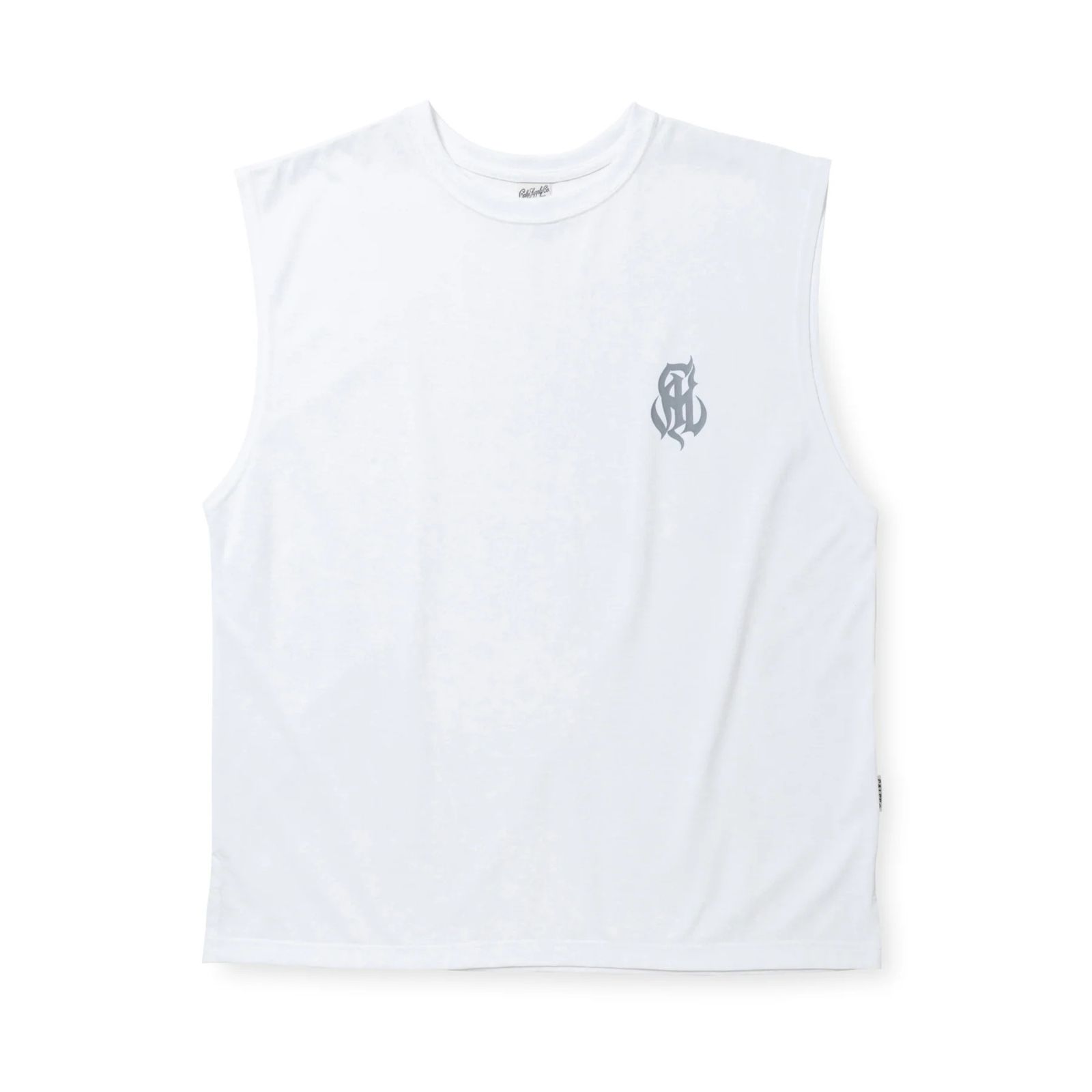 MULTI FUNCTION LOGO N/S TEE (WHITE) / 機能素材 ノースリーブカットソー