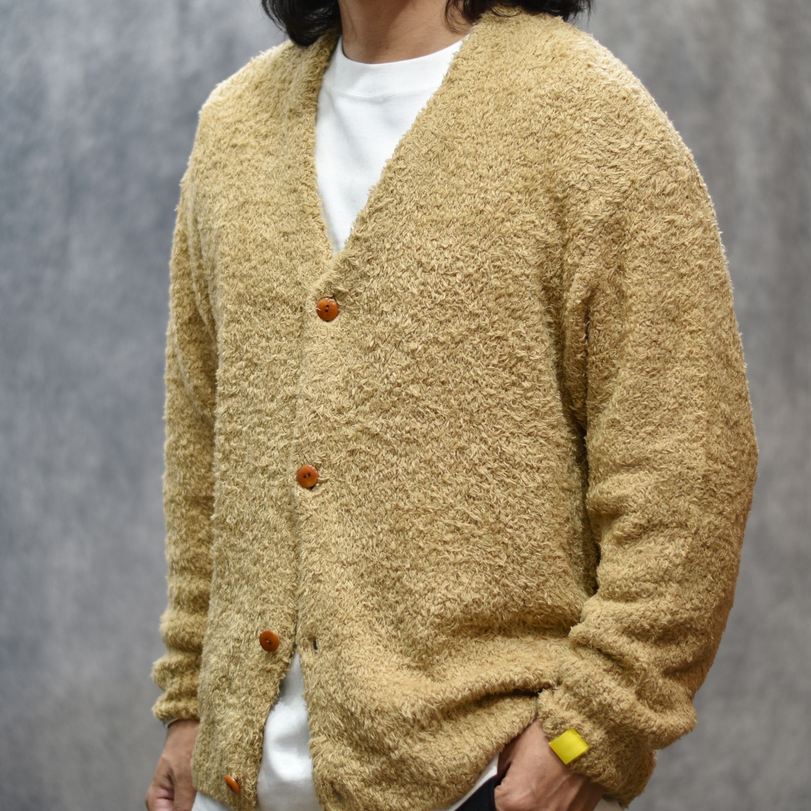 × EYYA KNIT C/F CARDIGAN (CAMEL)｜× エイヤ コットンフリース カーディガン｜CL-25AW001EYYA