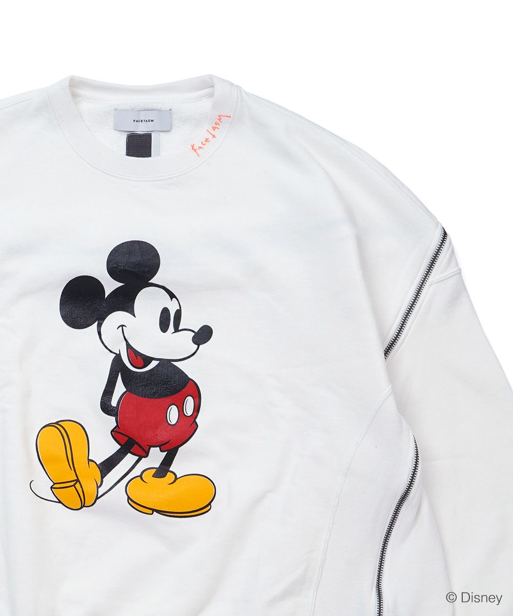 MICKEY ZIPPER CREWNECK (WHITE)