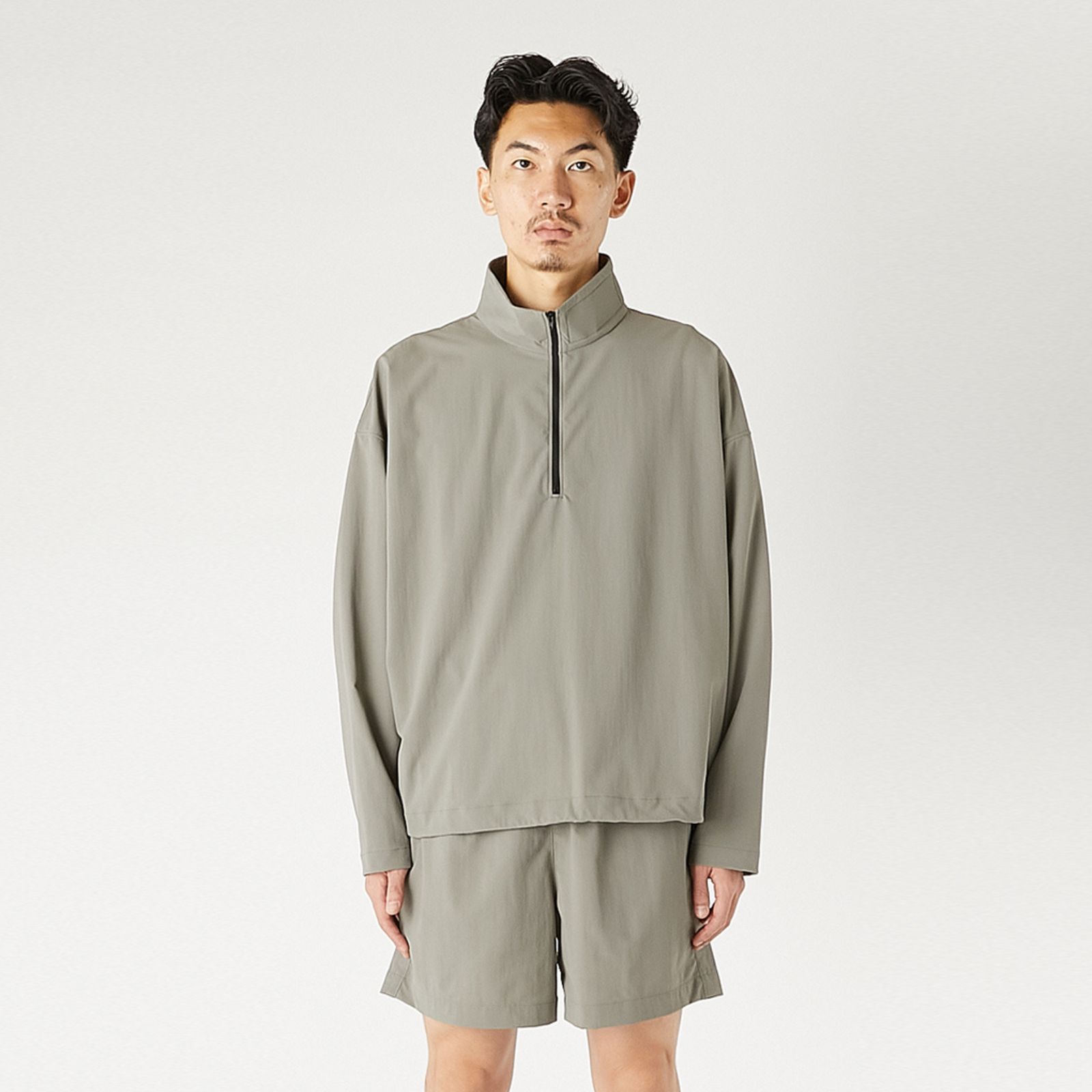 HALF ZIP PULLOVER （GRAY / グレー）｜ハーフジップ プルオーバー｜9261-CS06-004