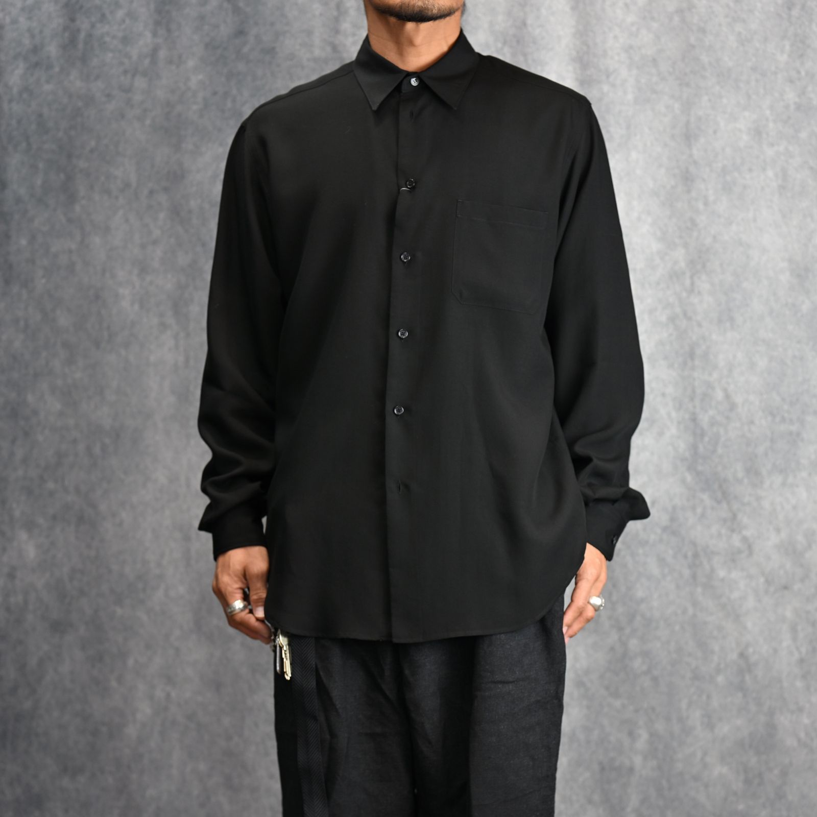 SUIT CELLULOSE POPLIN CDH BASIC SHIRT （BLACK） / ベーシック シャツ （ブラック） HP-B83-250-2-03