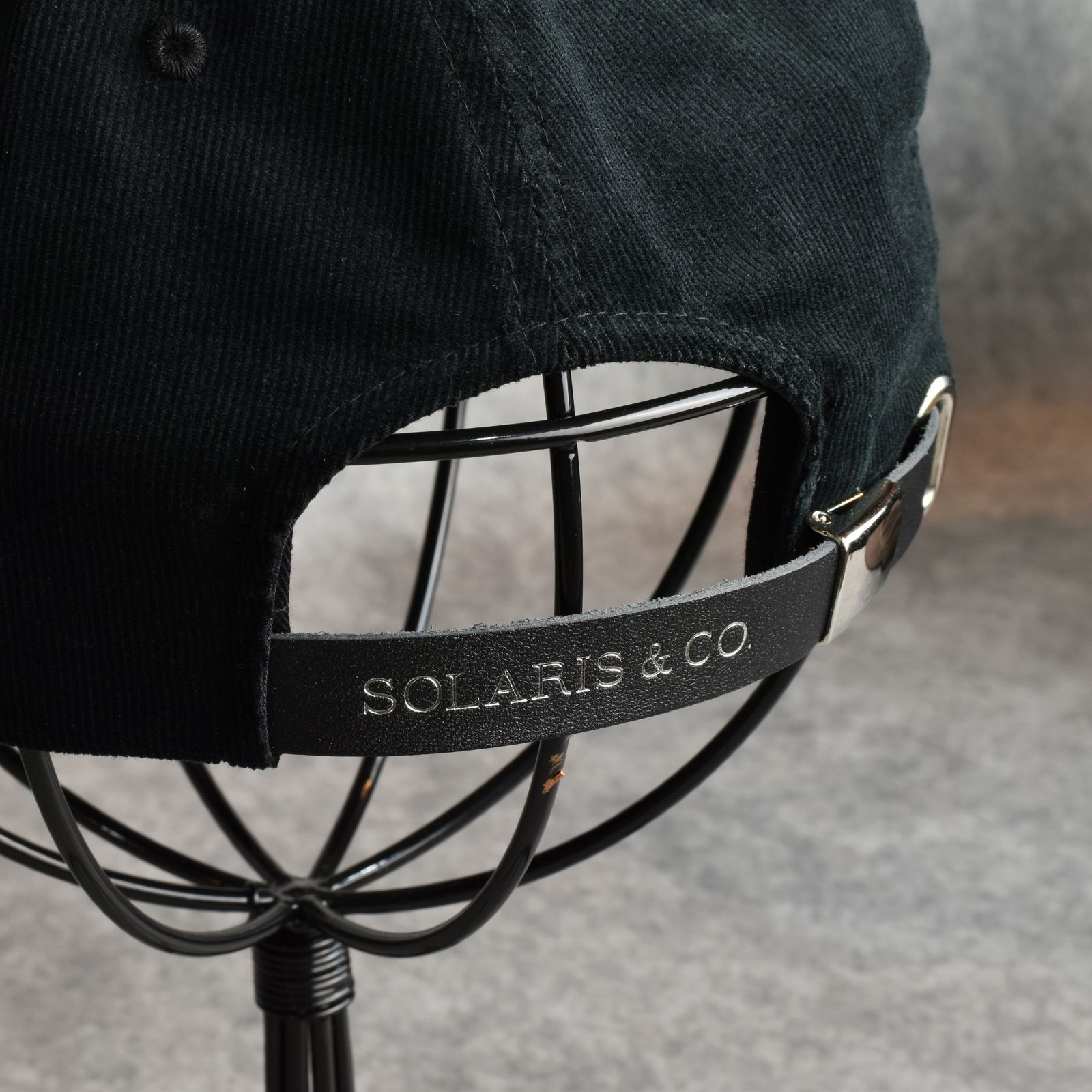 Corduroy Curved Visor Cap "BALLBOY" (BLACK) / コーデュロイ キャップ