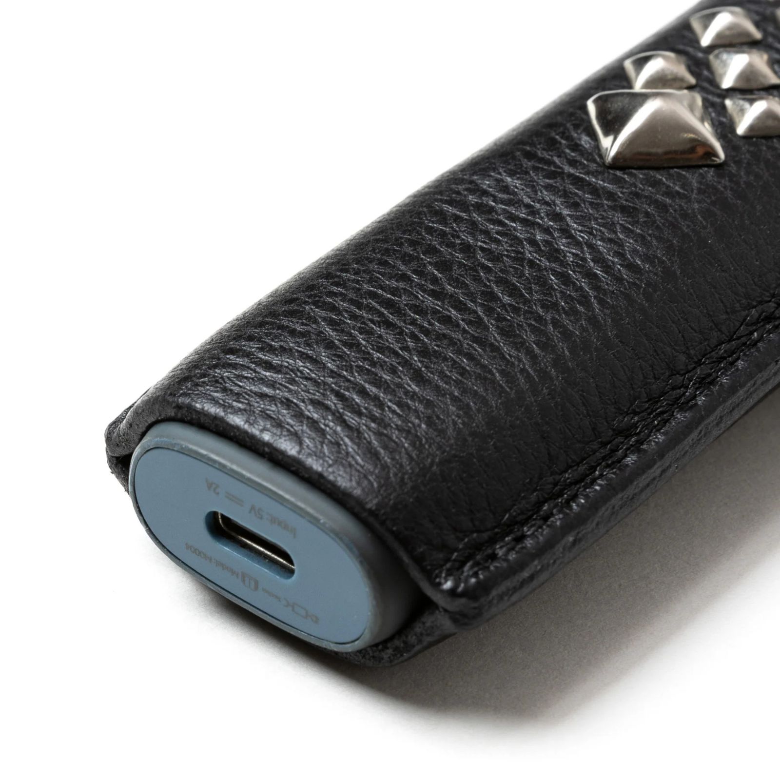 STUDS LEATHER IQOS & HEAT STICK CASE (BLACK) / アイコス ＆ ヒートスティック ケース