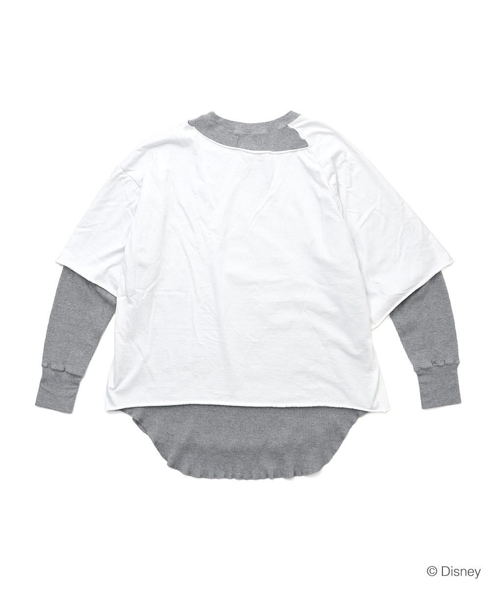 MICKEY LAYERD LONG SLEEVE TEE (WHITE)