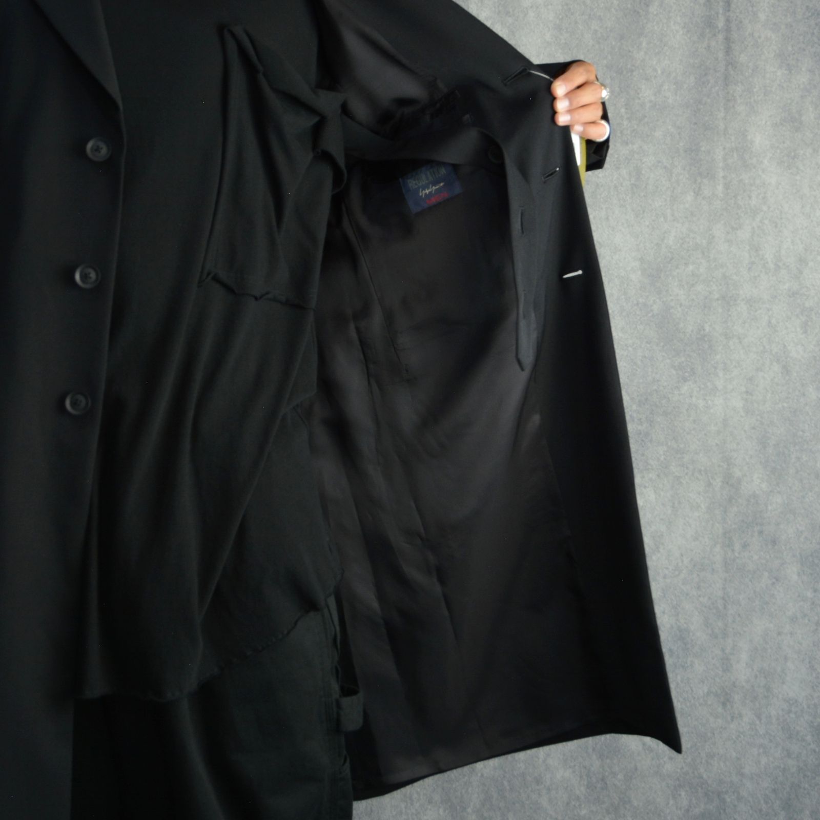 yohji yamamoto - U-3BS ノッチロング ジャケット （BLACK） / ロング ジャケット （ブラック） / HO-J01-140  | chord online store