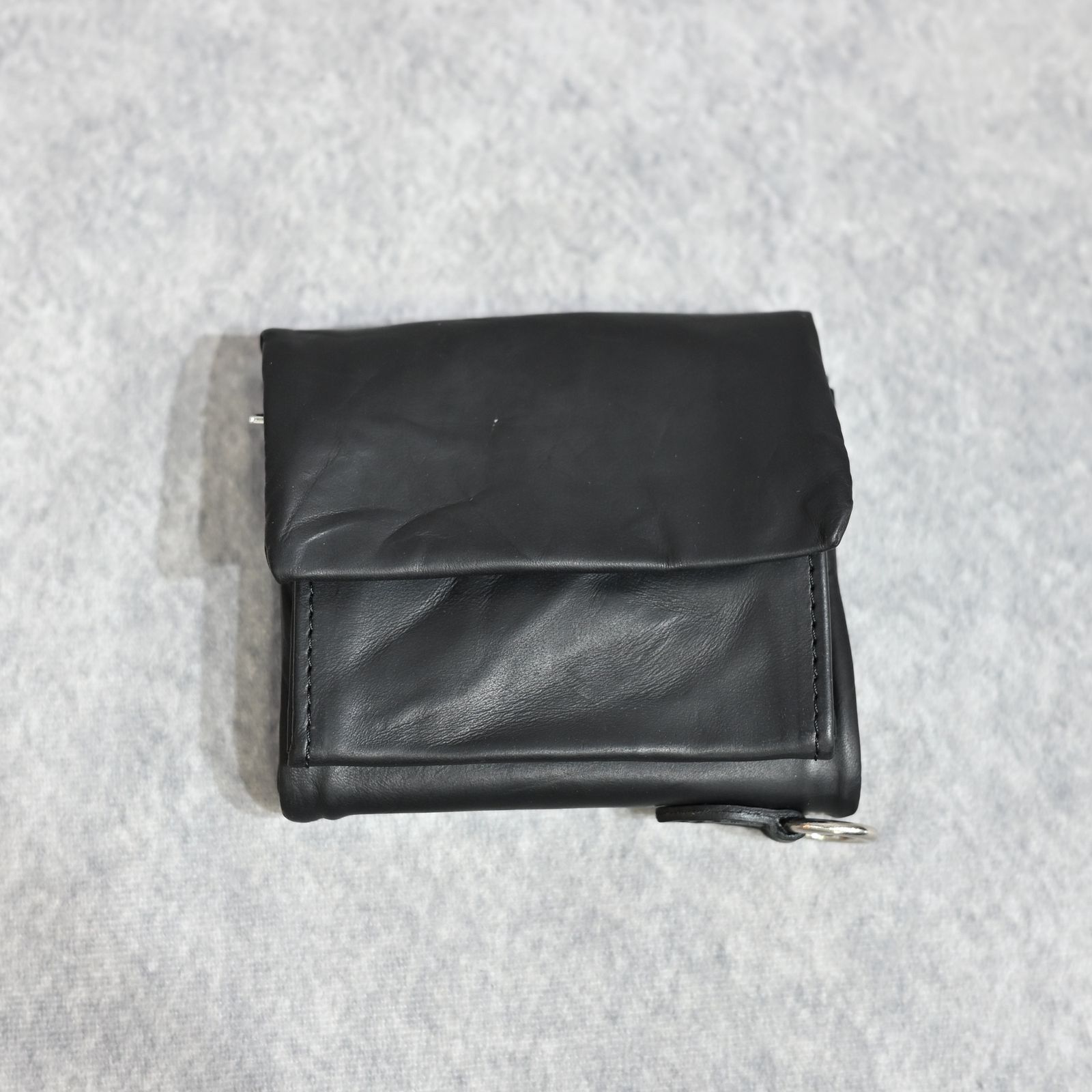 GUIDI カーフ 二つ折り スナップウォレット （BLACK / ブラック）｜345-40