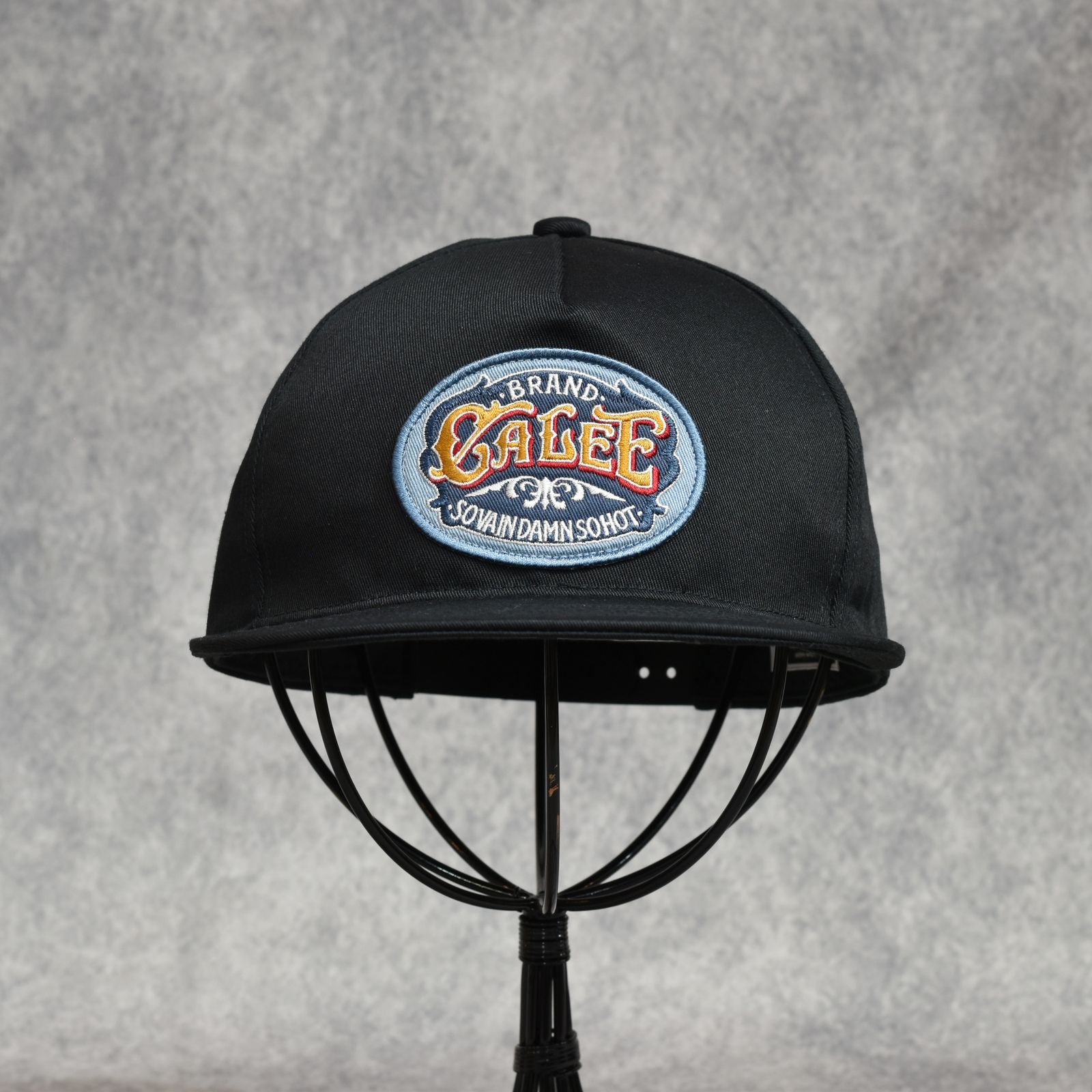 SIGNBOARD WAPPEN CAP ＜NATURALLY PAINT DESIGN＞ (BLACK)｜ワッペン キャップ｜CL-26AWNT003