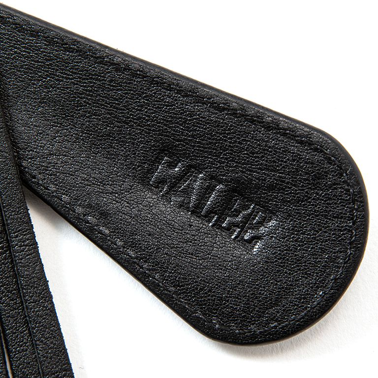 Studs & Embossing assort leather key ring -Type D- (Black) / スタッズレザー キーリング