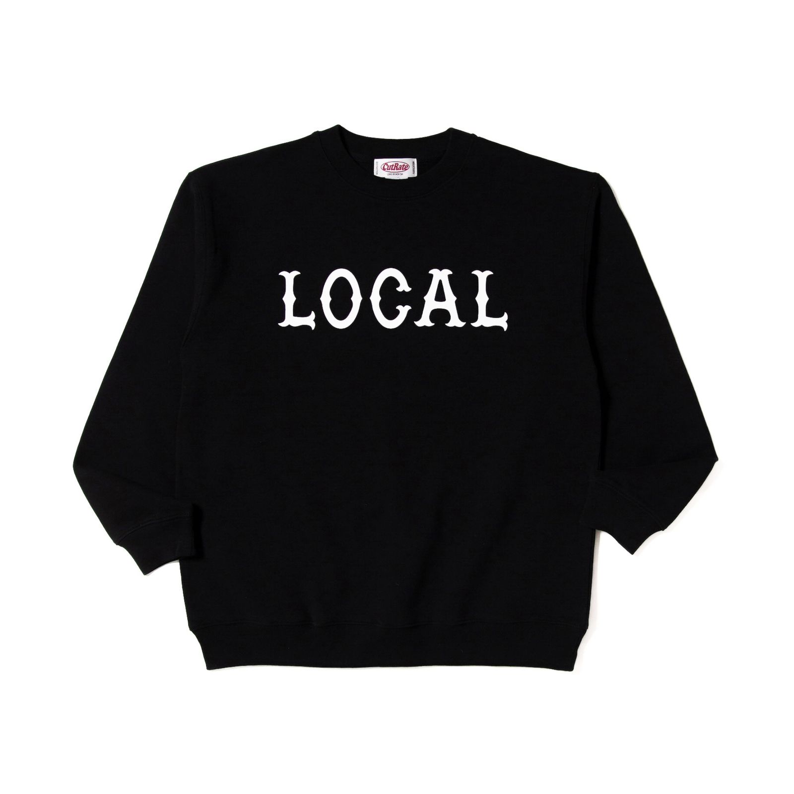 LOCAL CREW NECK SWEAT (BLACK)｜プリント スウェット トレーナー｜CR-26SS008
