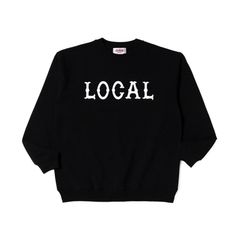 LOCAL CREW NECK SWEAT (BLACK)｜プリント スウェット トレーナー｜CR-26SS008