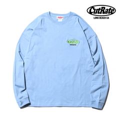 CUTRATE LOGO EMBROIDERY DROPSHOULDER L/S T-SHIRT (ACID BLUE) / ロゴ刺繍 ドロップショルダー ロンT