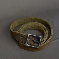 ダブルショルダー製品染め 30㎜ベルト （KHAKI）