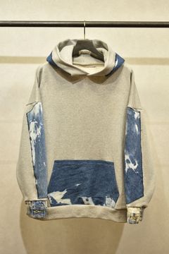 デニムパッチワーク カスタムフーディー