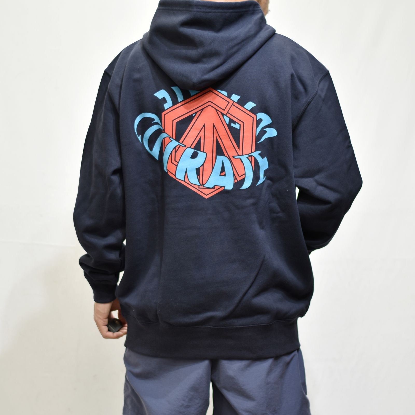 CUTRATE NS LOGO L/S PULLOVER PARKA  (NAVY)