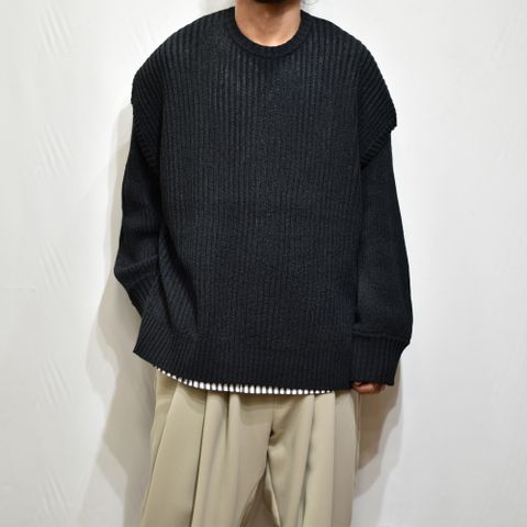 アンサンブルサマーセーター / LB22SS-KN01-AL (BLACK×STRIPE)