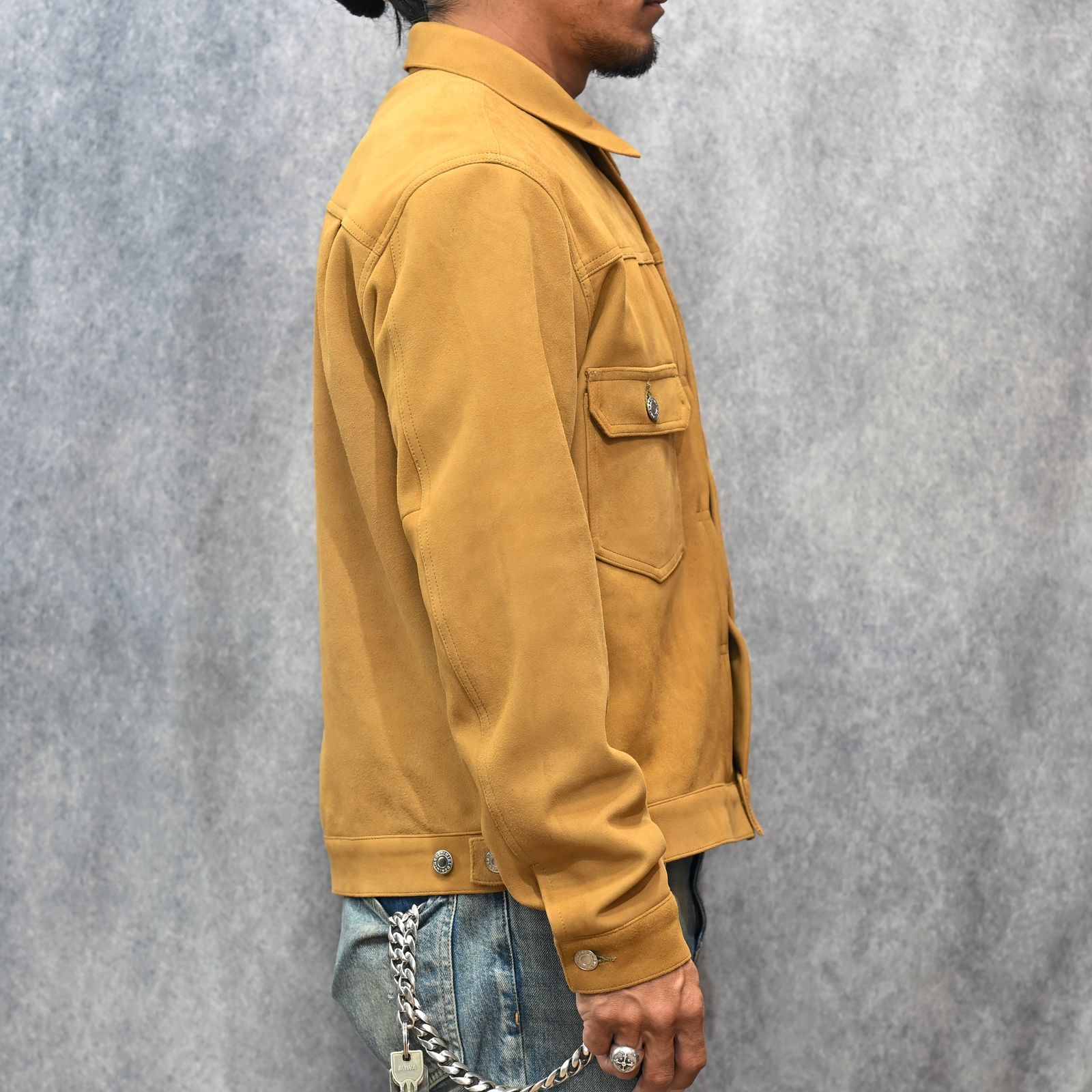 Sheep Suede Trucker JKT （CML） / シープスエード トラッカージャケット  （キャメル）｜2509-8003