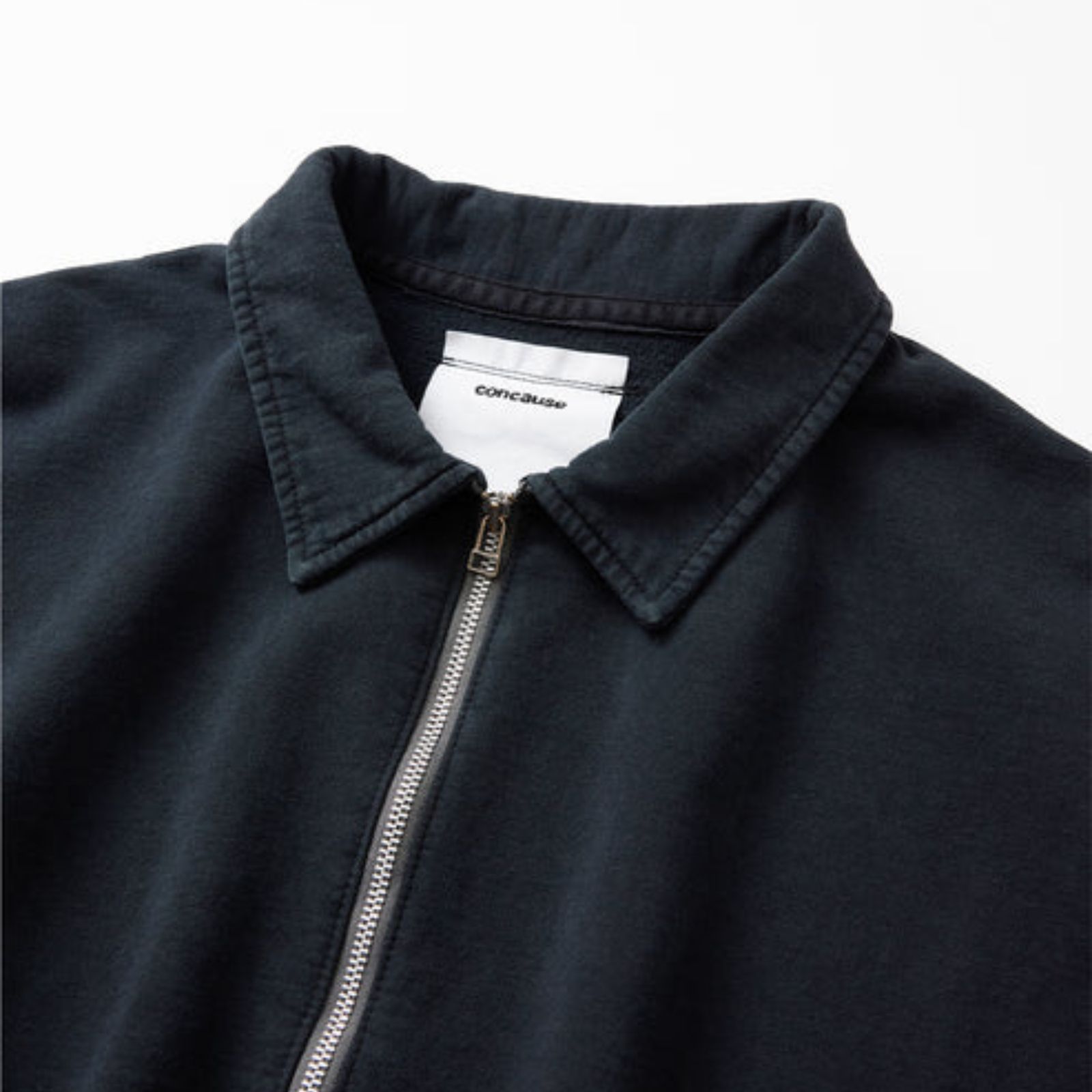 FRONT HALF ZIP SWEAT SHIRTS (BLACK / ブラック)  ハーフジップ スウェット ポロシャツ｜2601007
