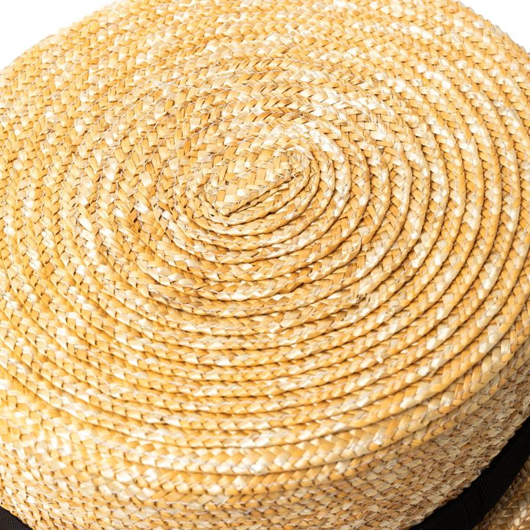 CALEE - STRAW BOATER HAT (BEIGE) / ストローハット 麦わらカンカン帽 | chord online store