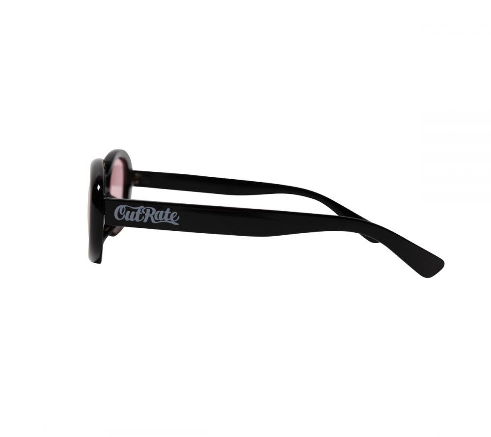 CUTRATE LOGO GLASSES (BLACK×PINK)｜キャットアイ サングラス｜CR-25AW001