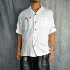 Detroit Embroidery Bowling SH （WHT） / ボーリングシャツ （ホワイト）