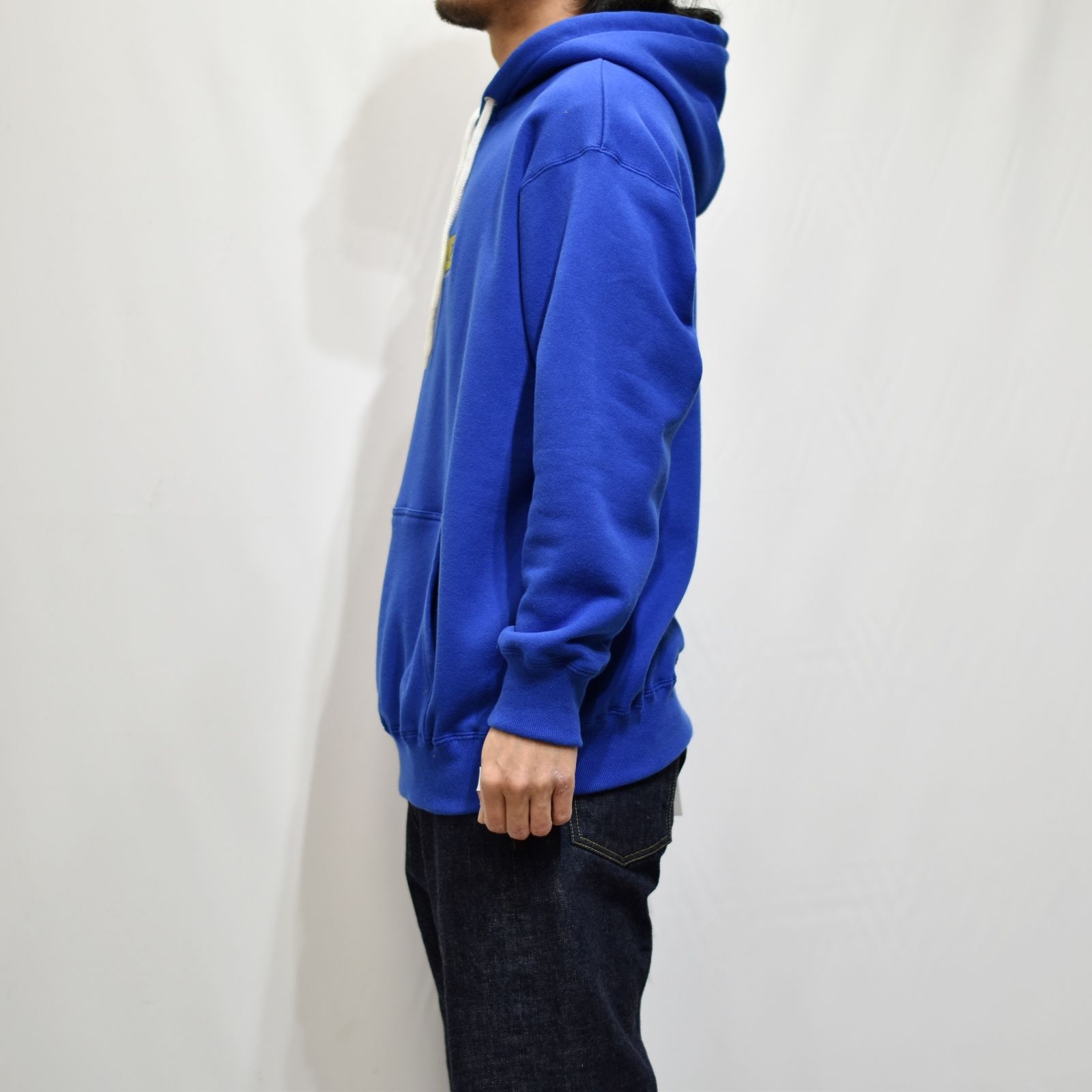 CALEE RC LOGO PULLOVER HOODIE (BLUE)
