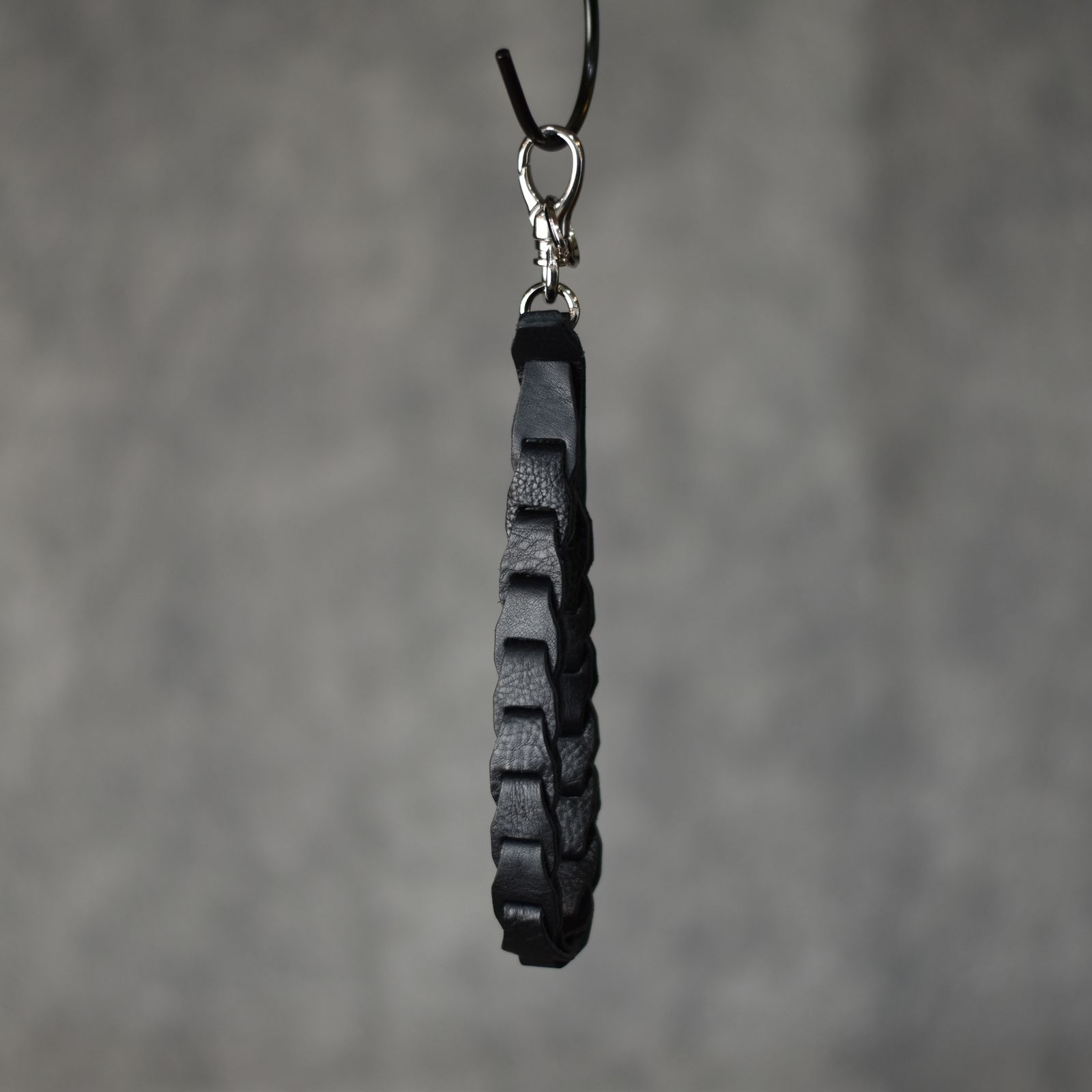 CHAIN LEATHER WRIST STRAP (BLACK) / チェーン レザー リストストラップ