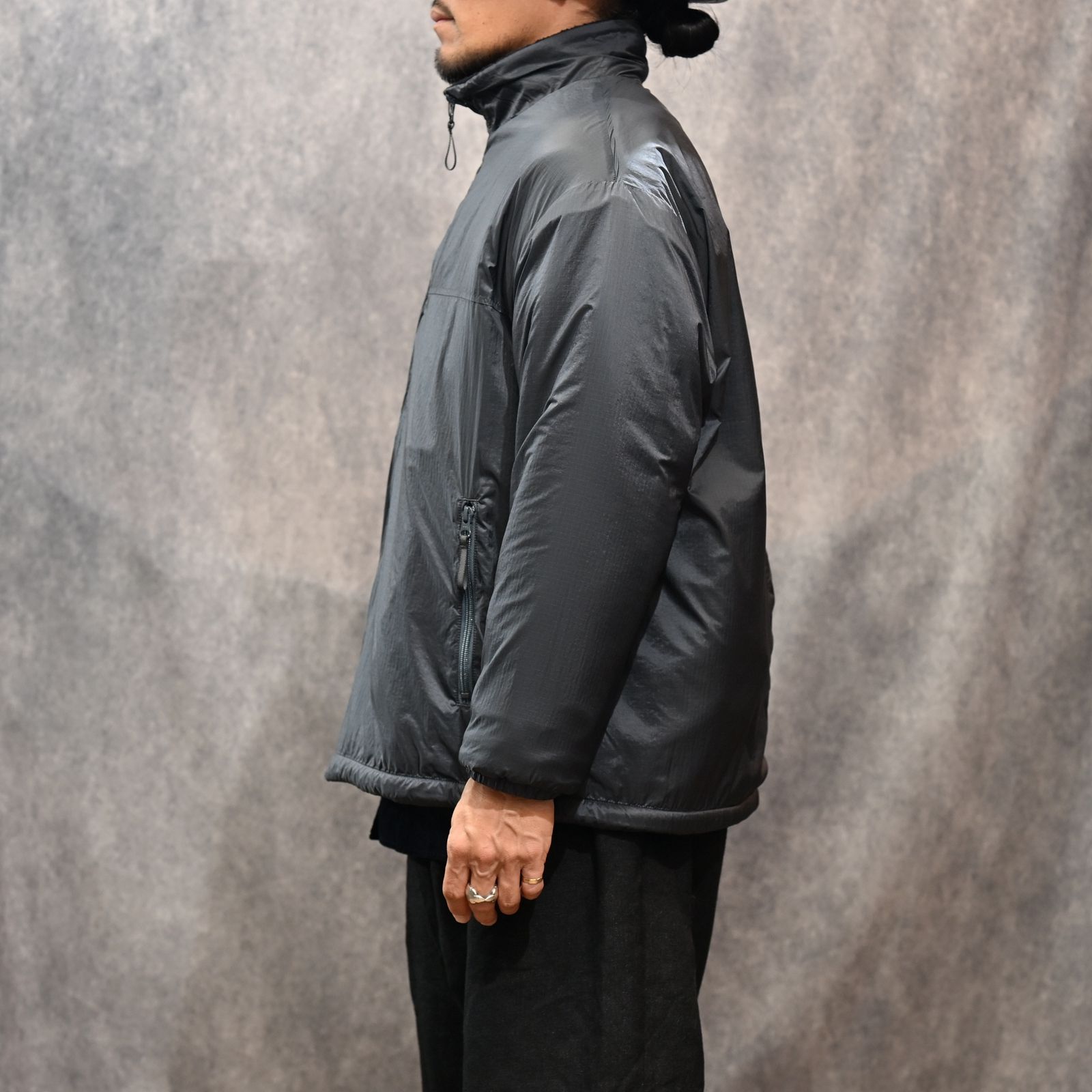 FLEECE LINER NYLON ZIP UP JACKET （BLACK）｜フリース リバーシブルジャケット （ブラック） PC-022-3623-10