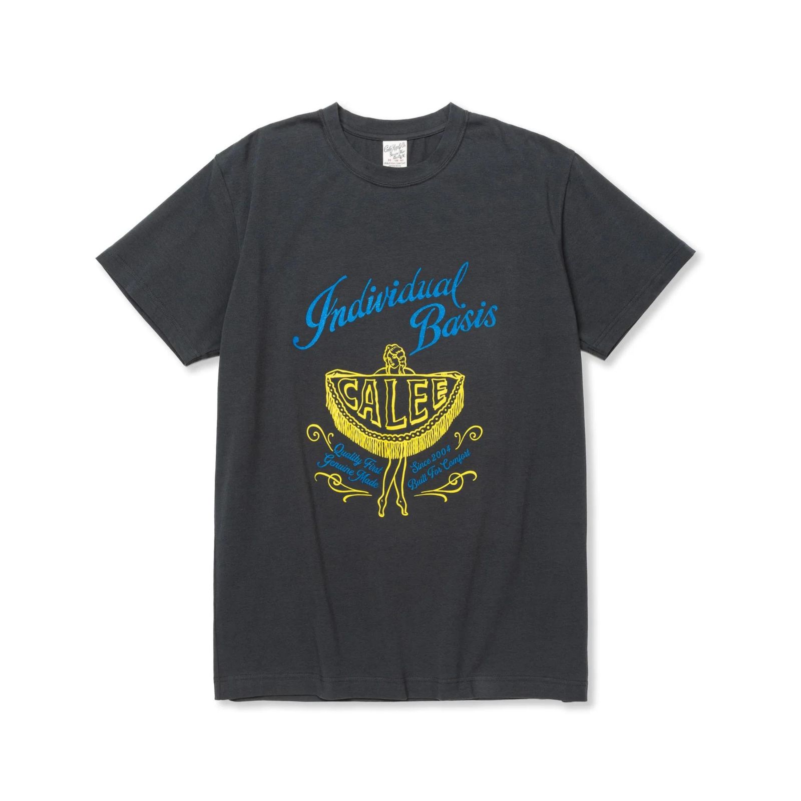 STRETCH SYNDICATE RETRO GIRL VINTAGE T-SHIRT ＜NATURALLY PAINT DESIGN＞ (CHARCOAL) / プリントTシャツ