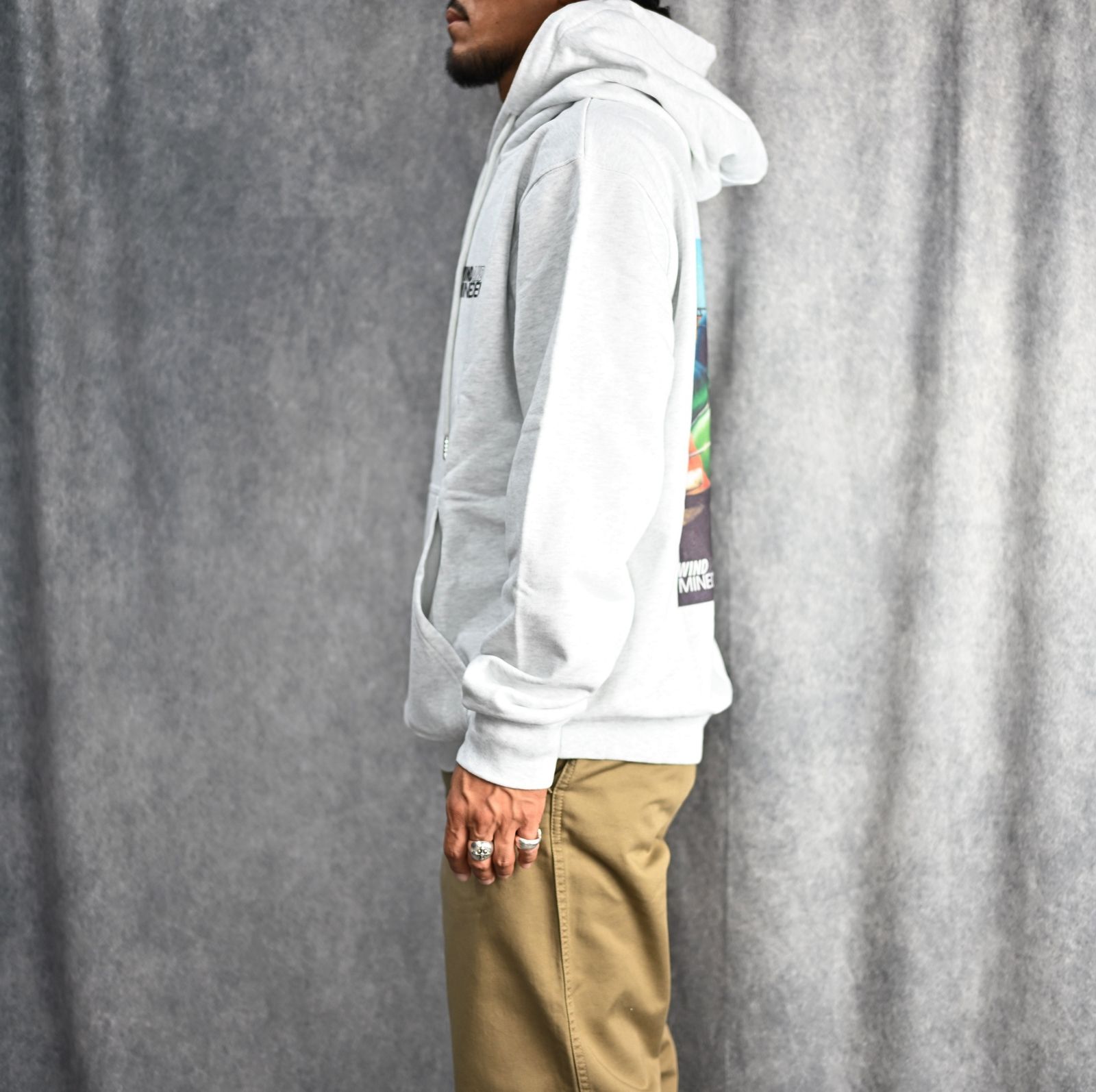 WIND AND SEA×MINEDENIM Photo Hoodie （LGY / ライトグレー）