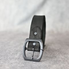 ダブルショルダーレザー 製品染めベルト （BLACK / ブラック） 318-31