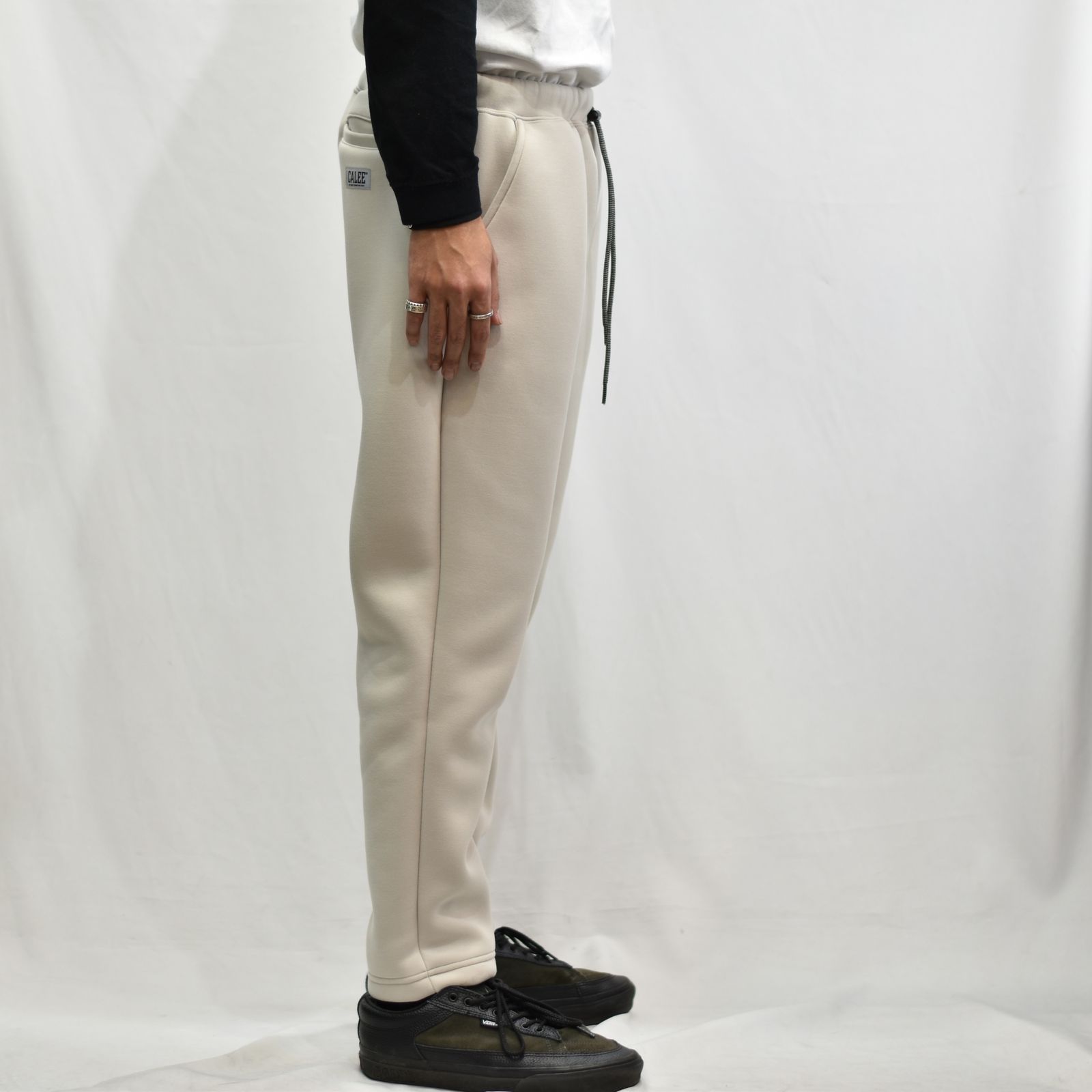 MULTI WAY DOUBLE KNIT RELAX PANTS (IVORY) / ダンボールニット リラックスパンツ