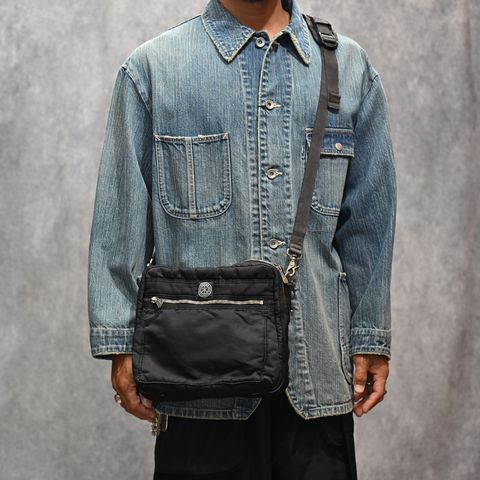 SUPER NYLON SIMPLE SHOULDER BAG (BLACK) / スーパーナイロン ショルダーバッグ （ブラック） PC-015-3075-10