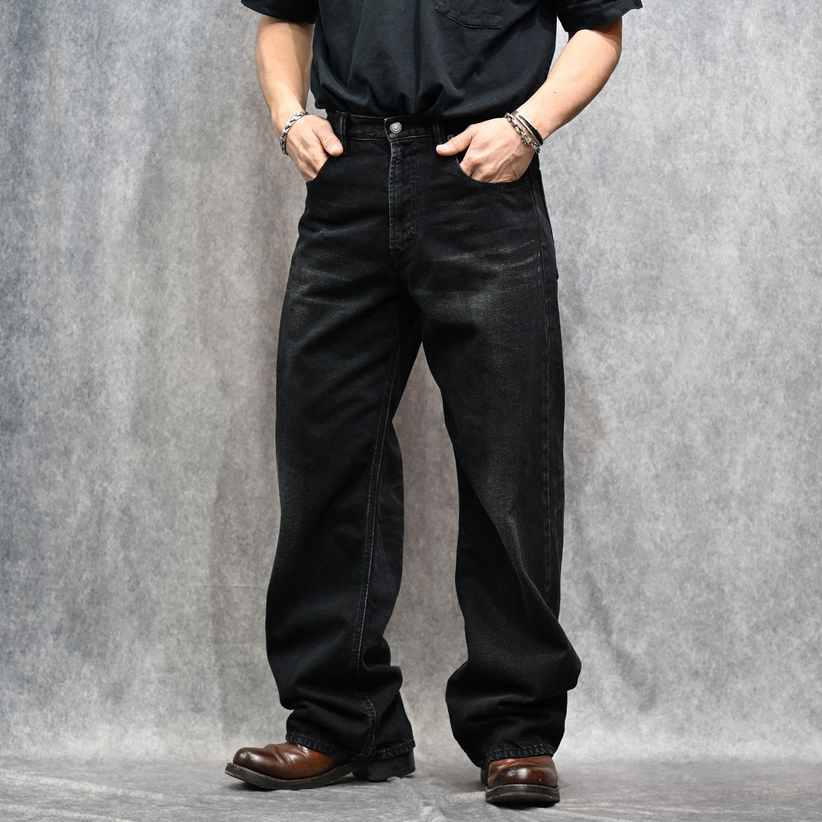 MINEDENIM - × YUKI TANAKA Wide Straight Pants （BLK） ワイド