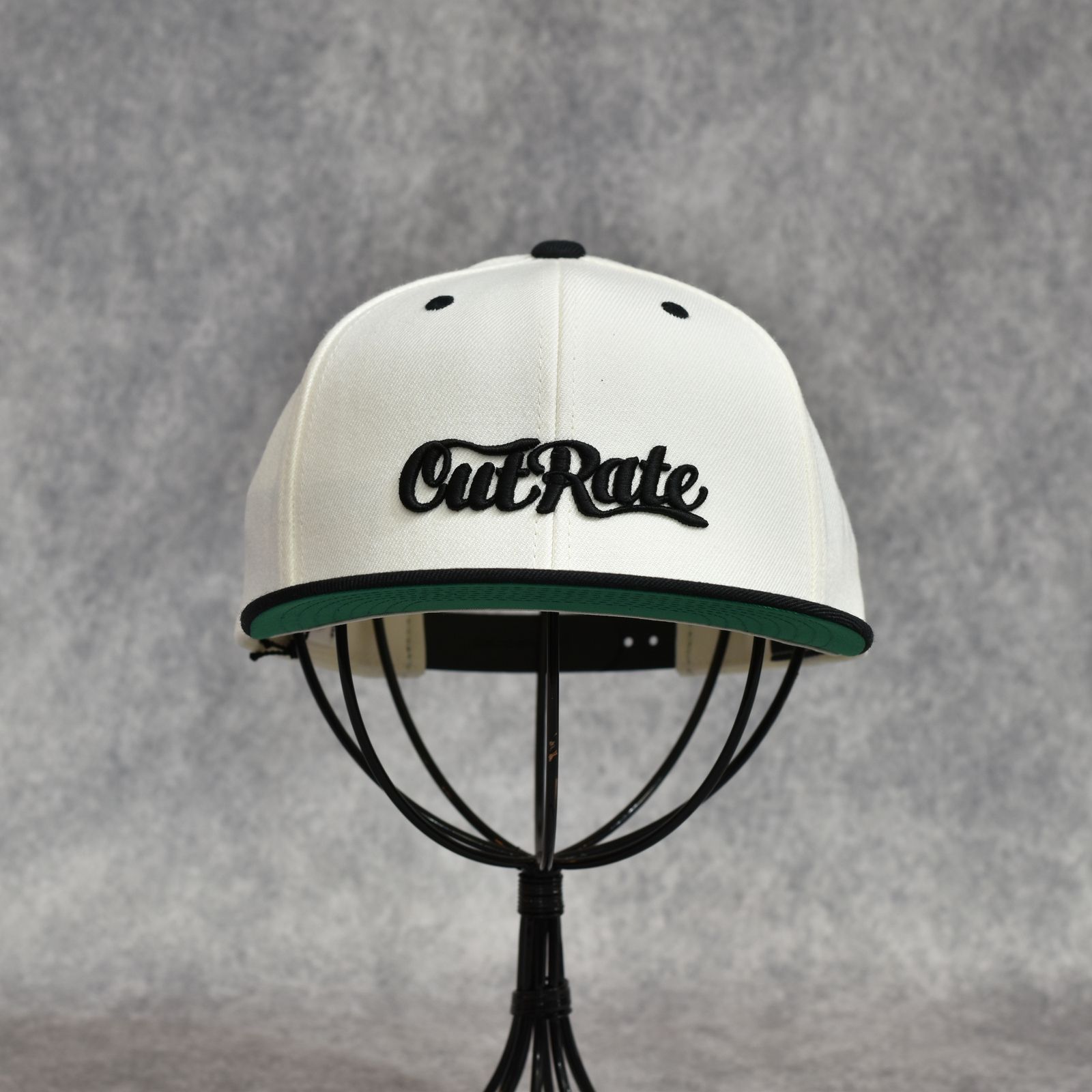 CUTRATE LOGO EMBROIDERY B.B CAP (NATURAL/BLACK)｜ロゴ刺繍 ベースボールキャップ｜CR-26SS004