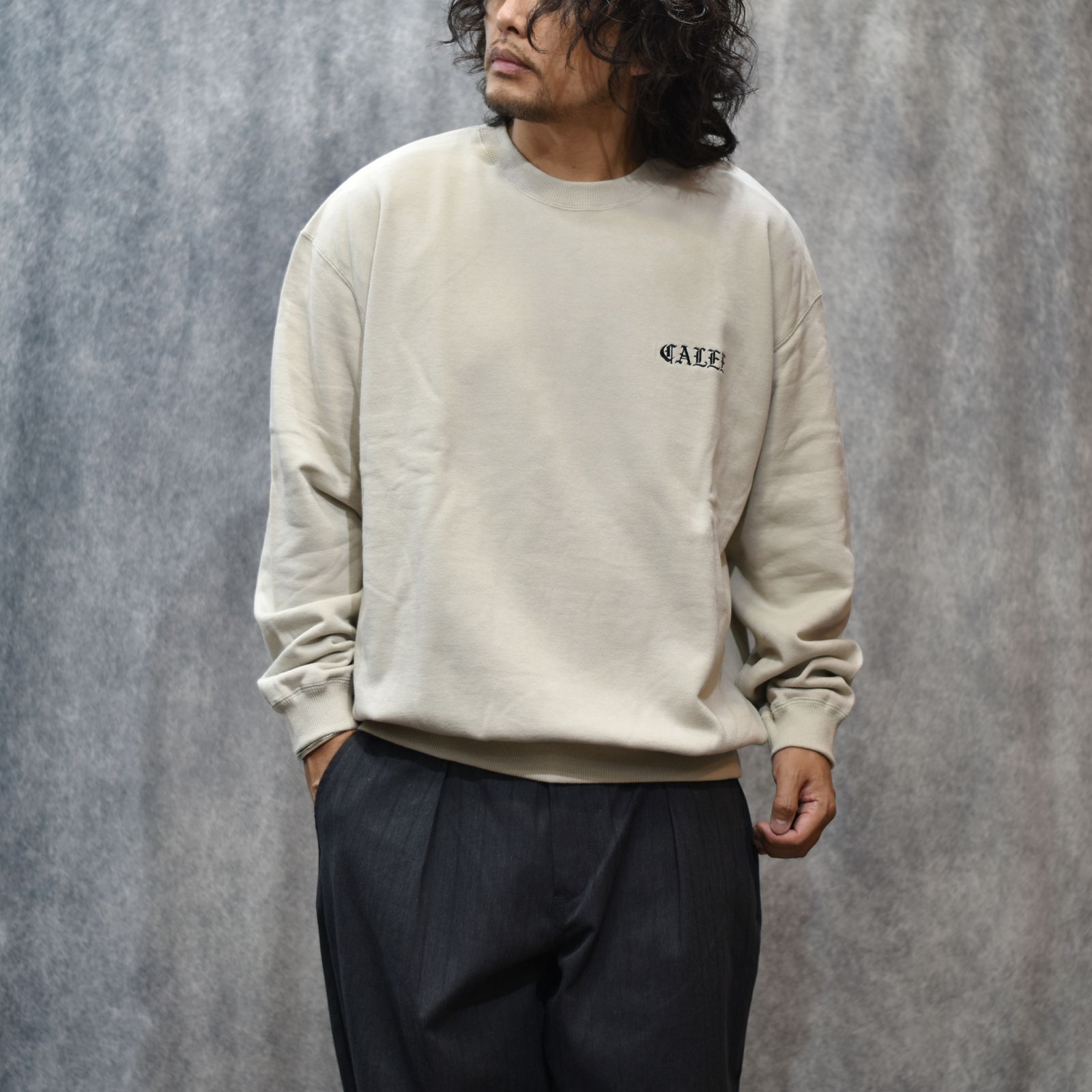 SYNDICATE RETRO WESTERN GIRL CREW NECK SW (Lt. BEIGE)｜クルーネック スウェット トレーナー｜CL-25AW029