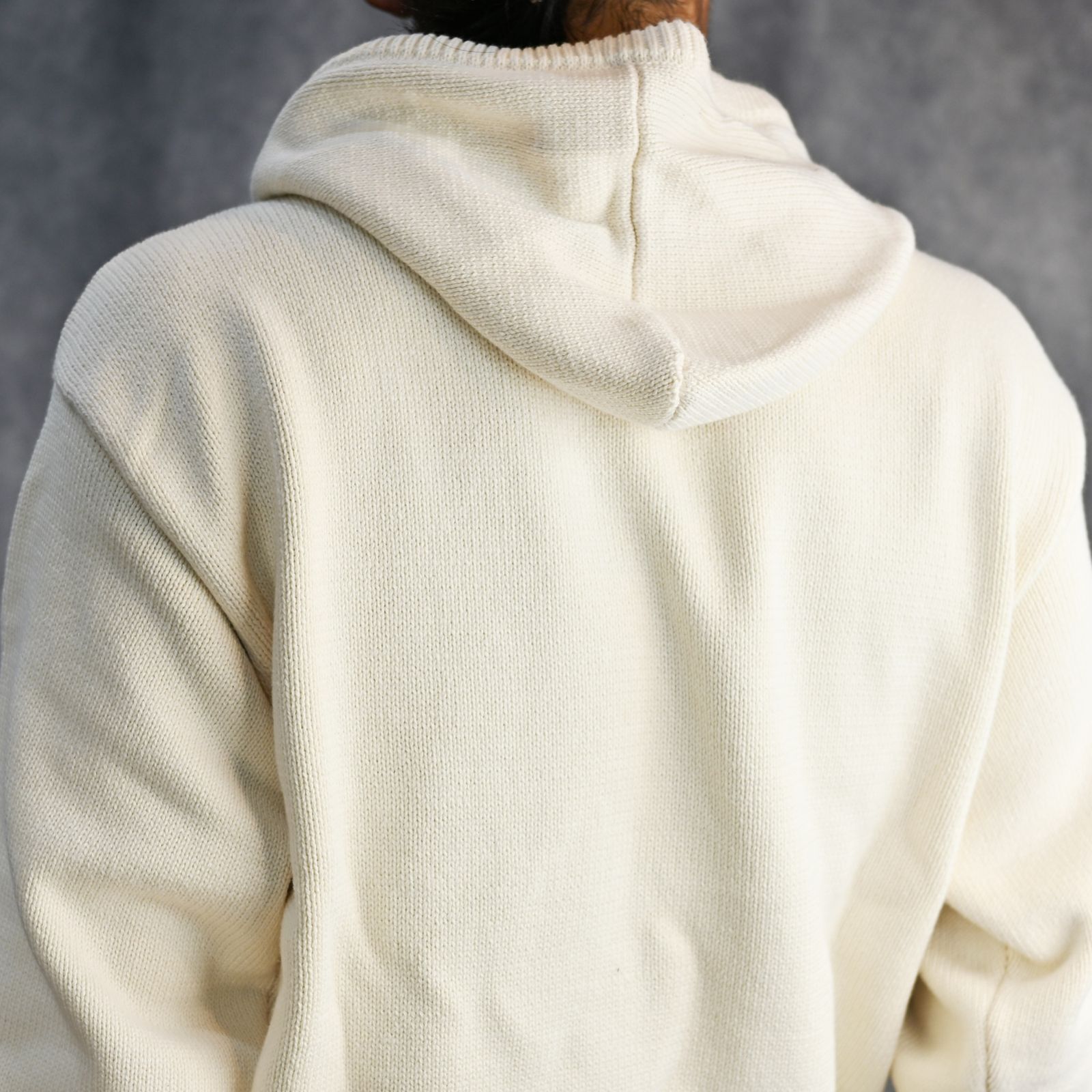 Logo Knit Hoodie （WHITE） / ロゴニット フーディー （ホワイト）