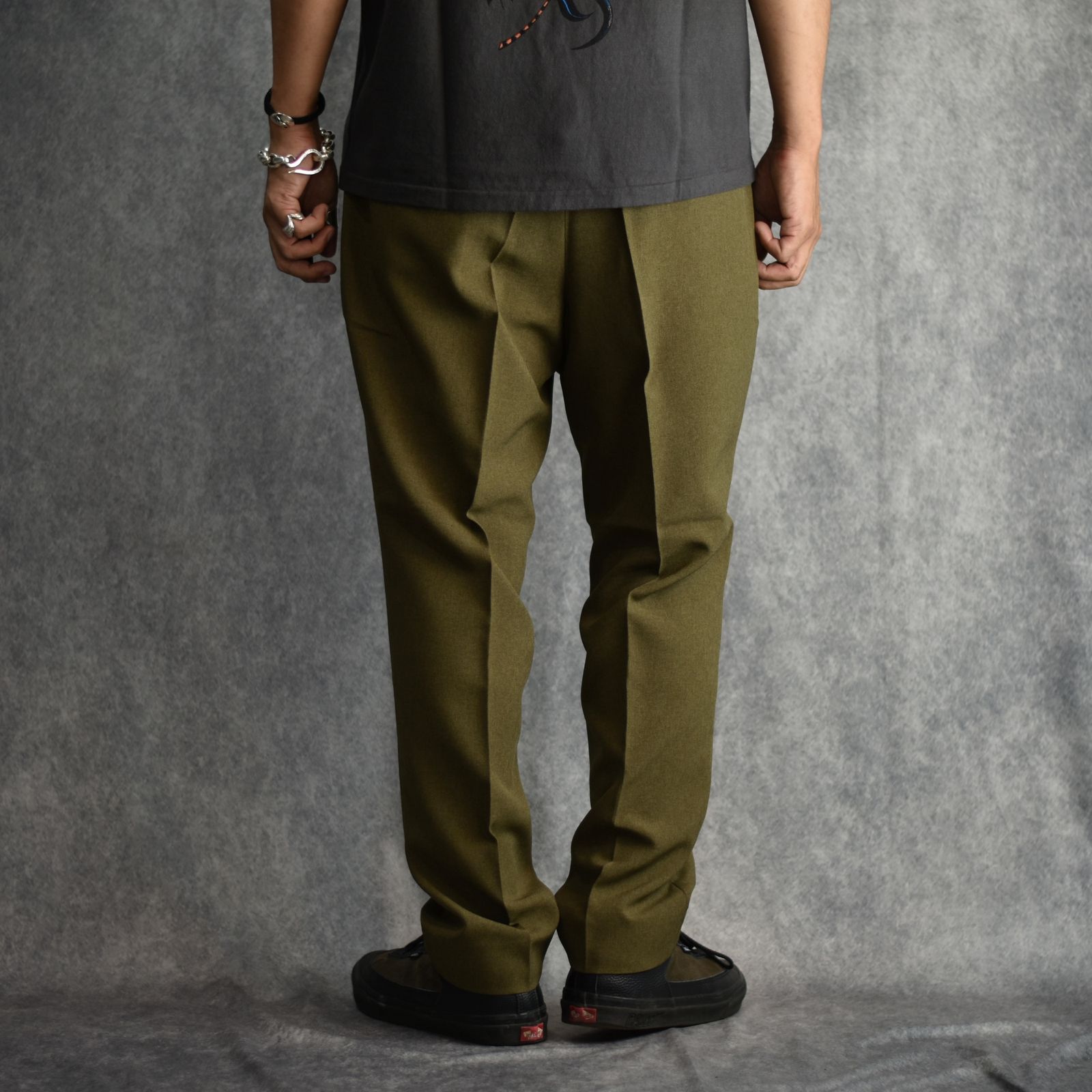 CALEE - VINTAGE TYPE TROPICAL CLOTH SLACKS (BROWN) / ヴィンテージタイプ トロピカルクロス ...